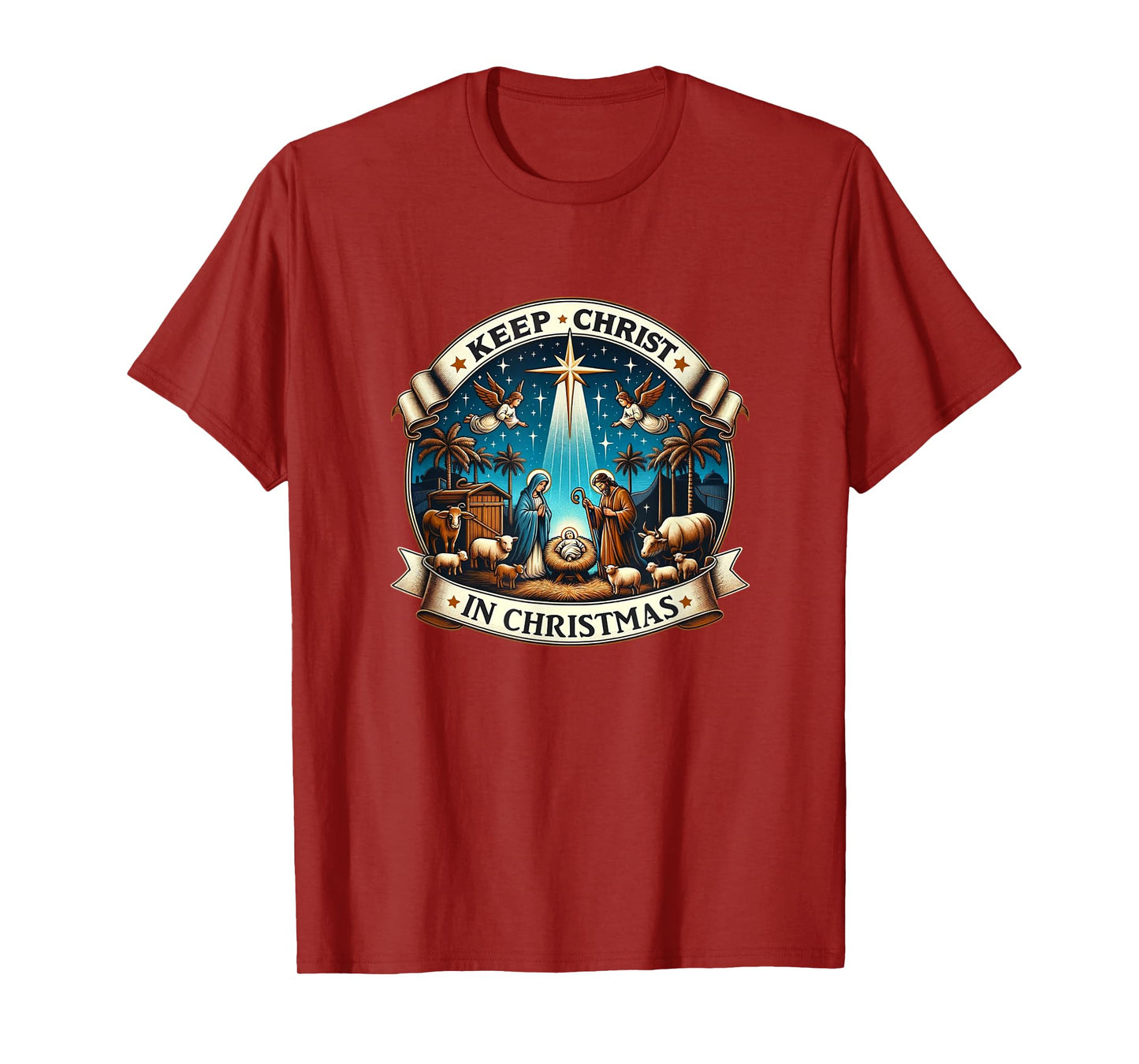 Keep Christ In Christmas - Nativity Scene - T-Shirt