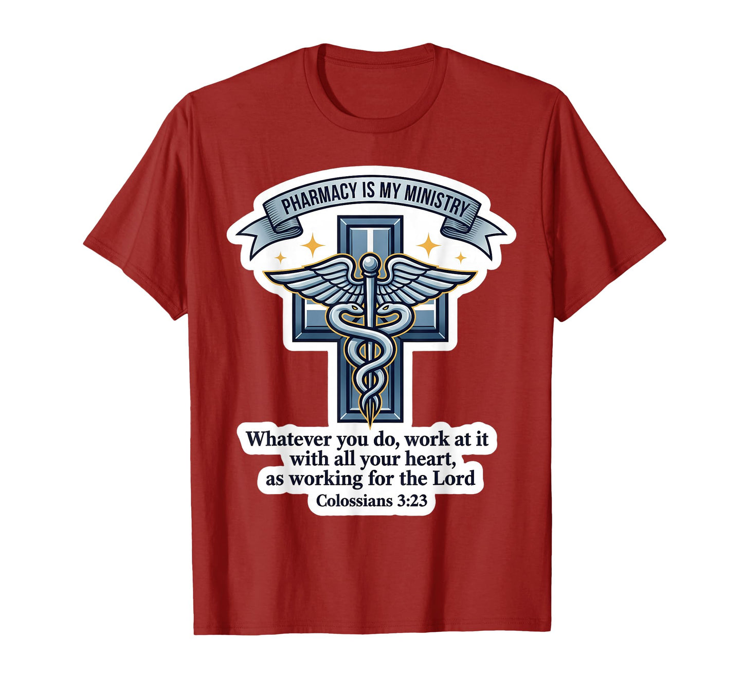 Christian Pharmacist Pharmacy is My Ministry Bible Verse God T-Shirt