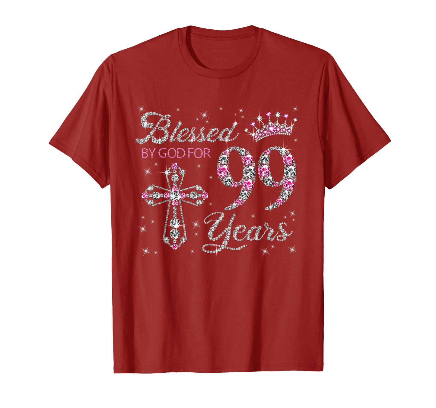 Blessed by God For 99 Years Old 99th Birthday Gift For Women T-Shirt