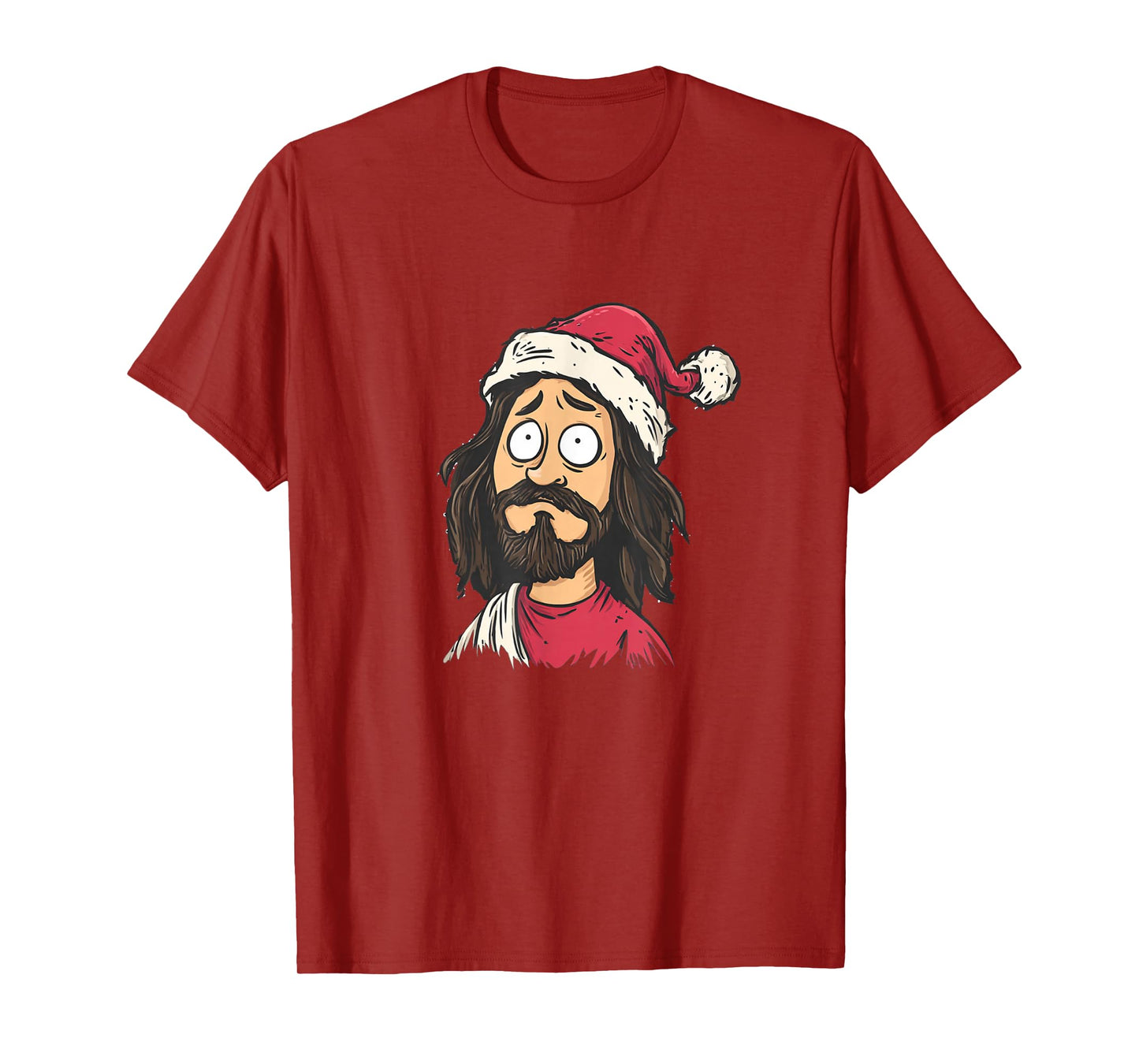 Believer Jesus Christ with Santa Claus Hat Costume T-Shirt