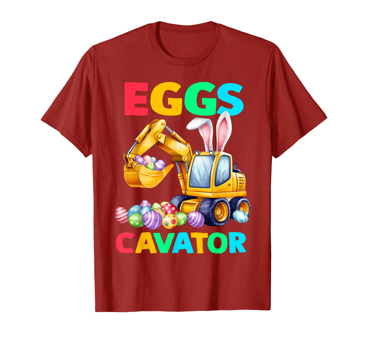 Eggs-Cavator Easter Bunny Eggs Excavator Boys Kids Toddlers T-Shirt