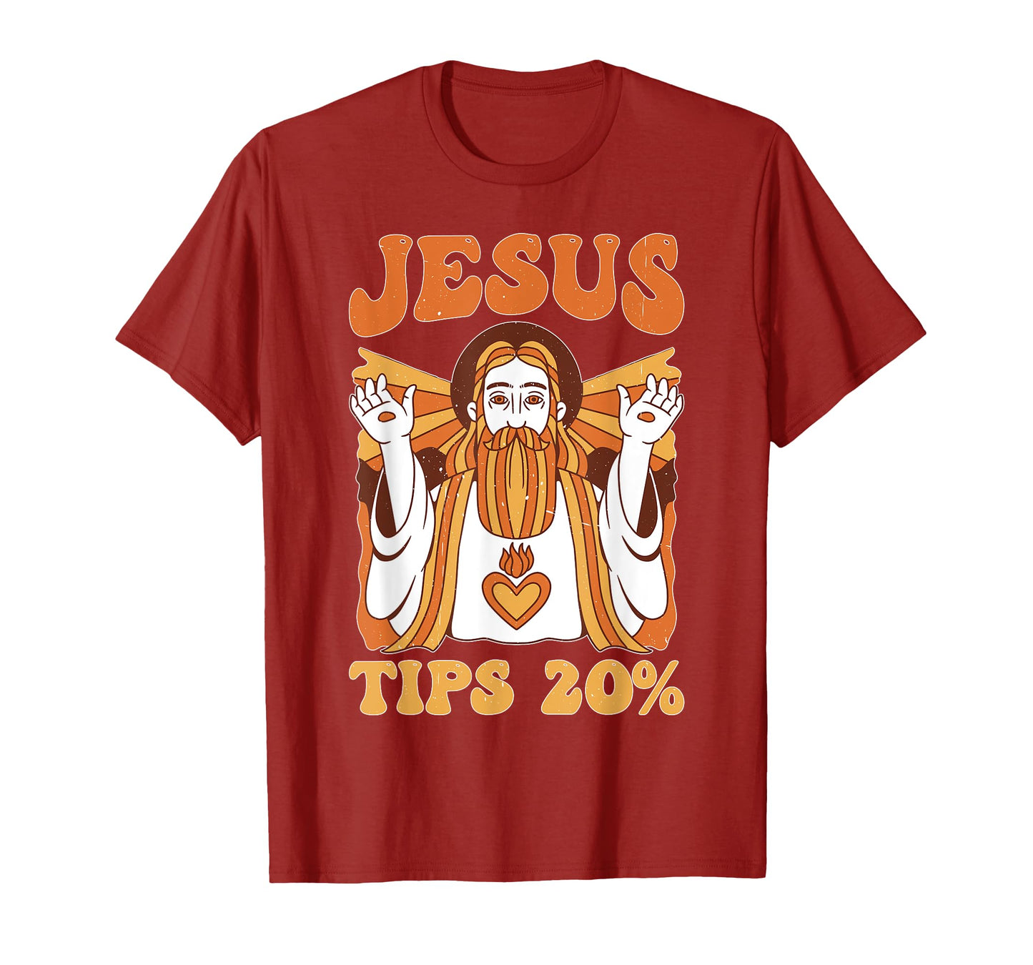 Jesus Tips 20% Bartender Waiter Jokes --- T-Shirt