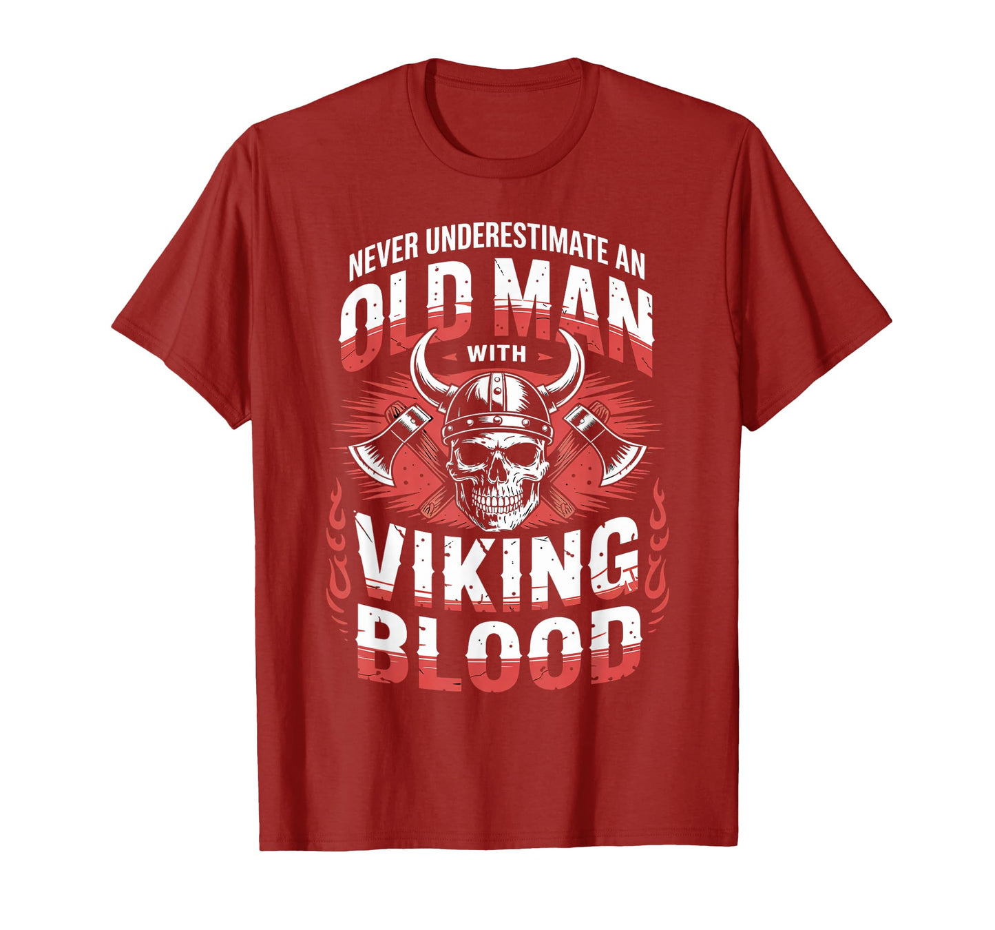Old Man With Viking Norse Mythology Valhalla Warrior Viking T-Shirt