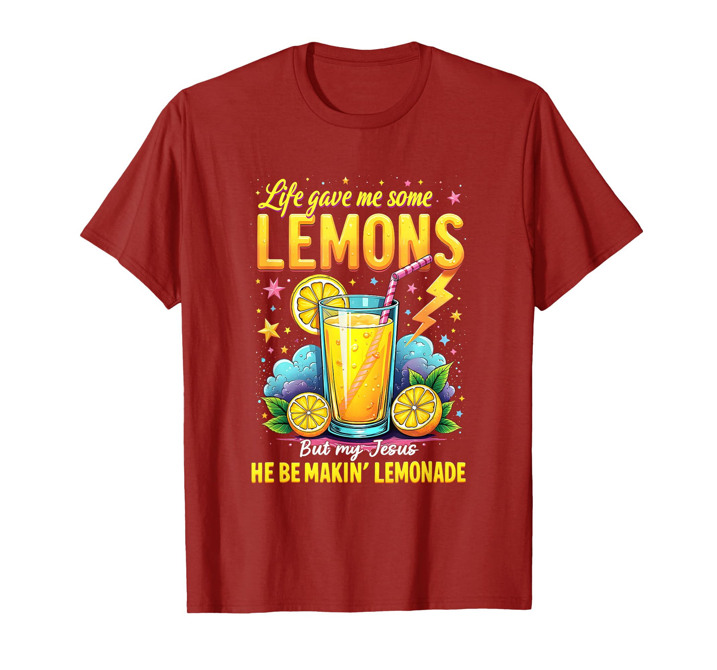 Jesus Making Lemonade Bible Life Gave Me Some Lemons T-Shirt