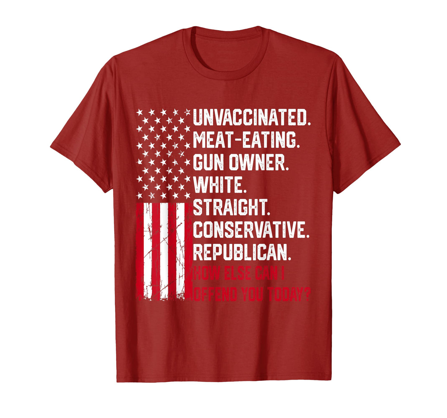 How Else Can I Offend You Today Funny Saying Quote Usa Flag Women Men T-Shirt