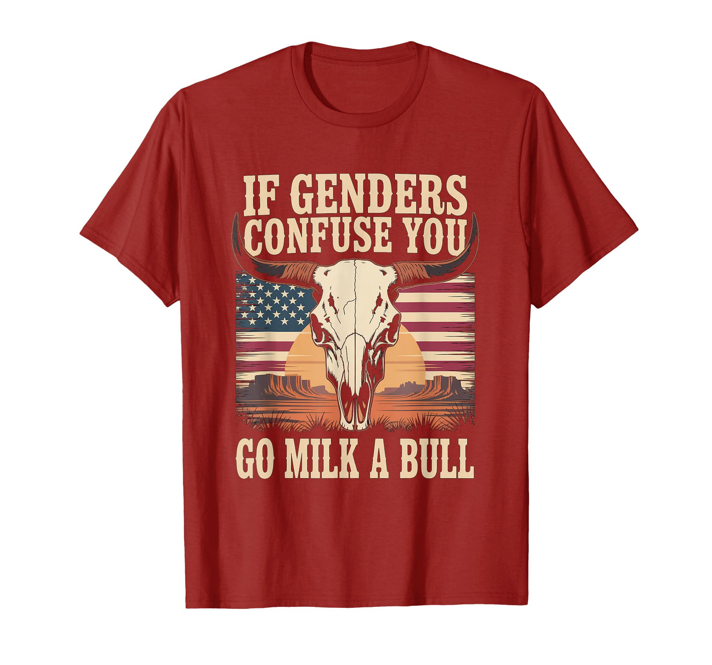 Funny Quote if Genders Confuse You Go Milk a Bull Vintage T-Shirt