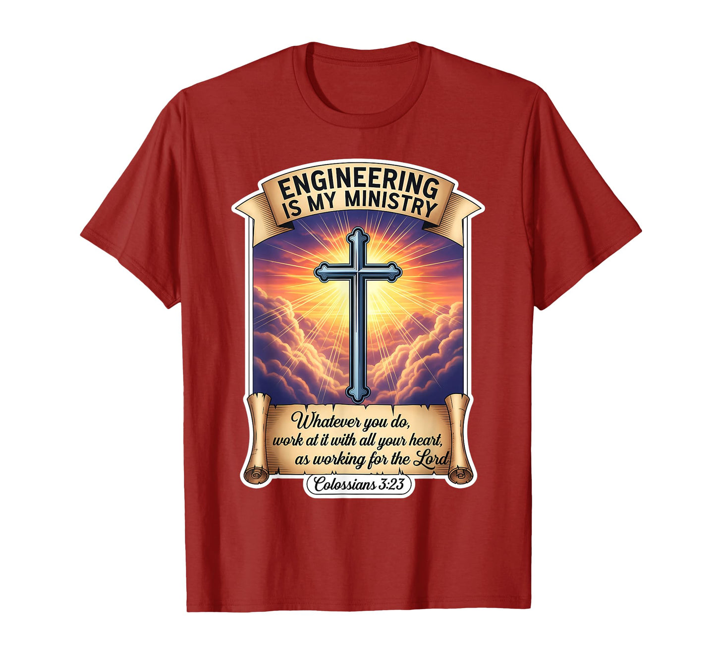 Christian Engineer Engineering is My Ministry Jesus Christ T-Shirt