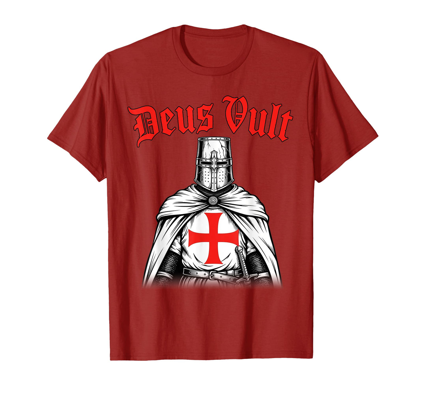 Knight Templar - Deus Vult - Vintage Crusader T-Shirt