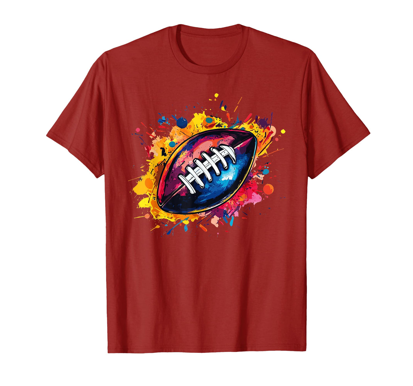 Football Designs. Unisex Football Graphic T-Shirt - Black, Small, Short Sleeve