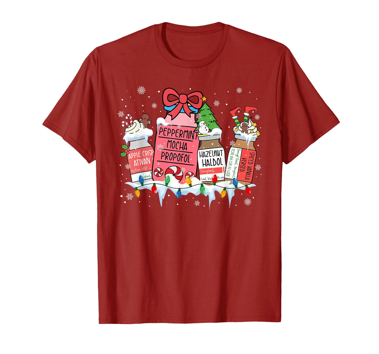 Pharmacy Crew Christmas Pharmacist Medicine Reindeer Bow T-Shirt