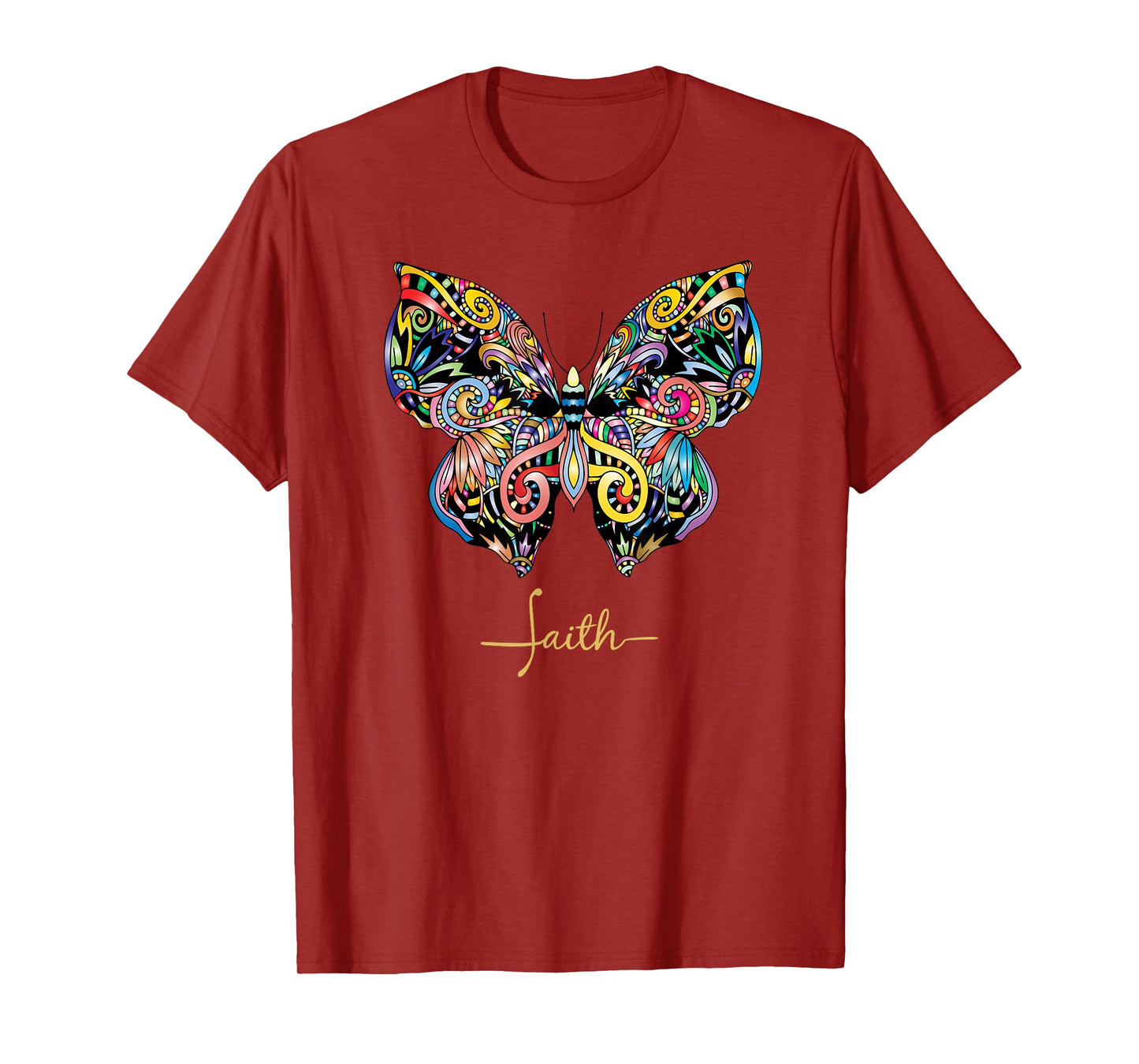 Christian T Faith bible butterfly women's T-Shirt