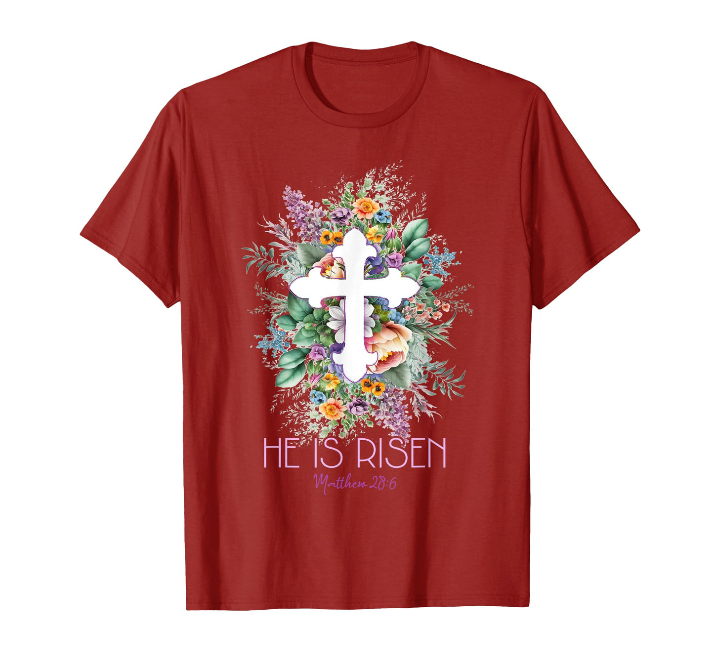 He Is Risen Matthew 28:6 Jesus Easter Good Friday Christian T-Shirt