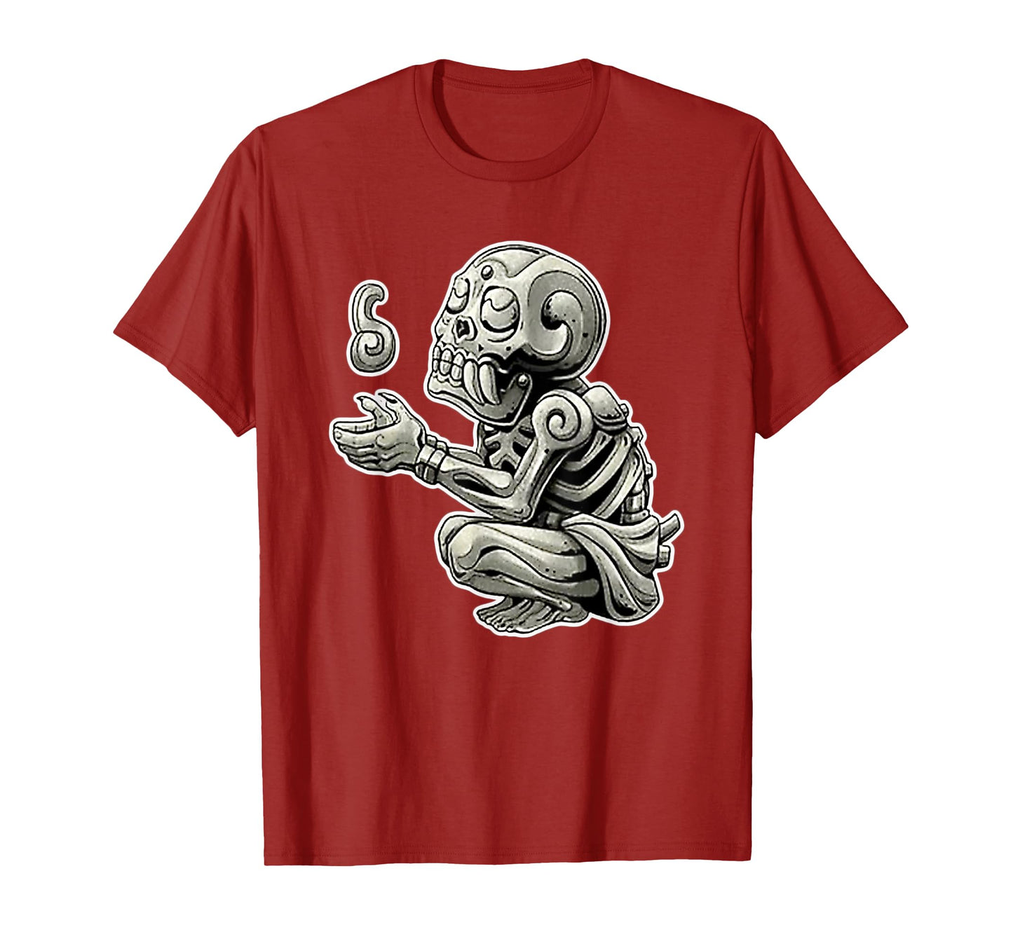 Mictlantecuhtli Aztec god of Death Mayan Blackwork T-Shirt