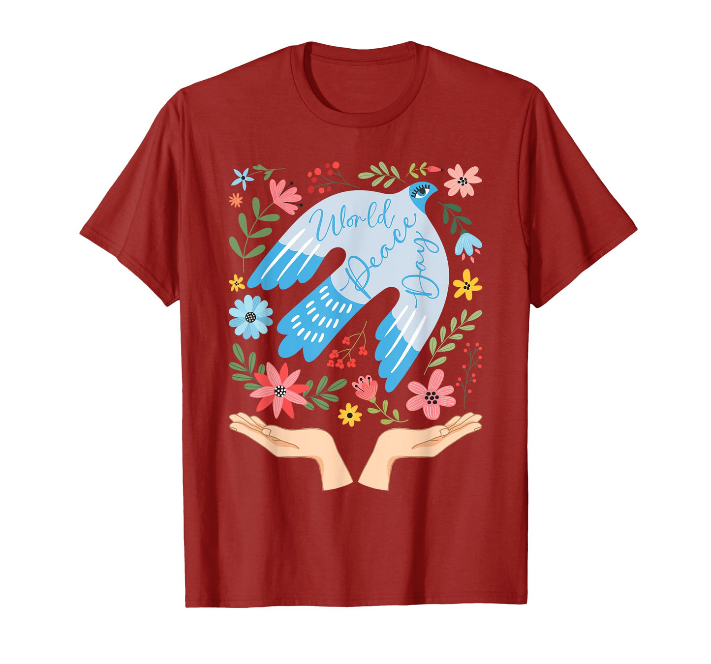 Groovy Peace Bird World Peace Day International Day of Peace T-Shirt
