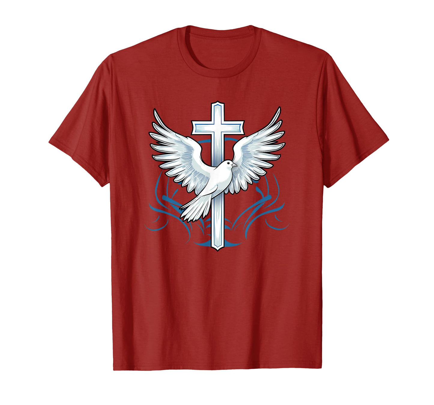 Holy Spirit Dove Praise Jesus Baptism of Jesus Cross T-Shirt
