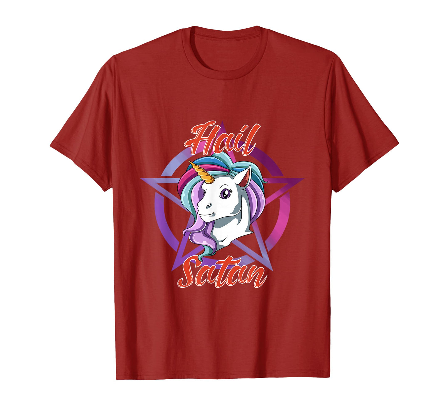 Satan Unicorn Sarcastic Gothic T-Shirt