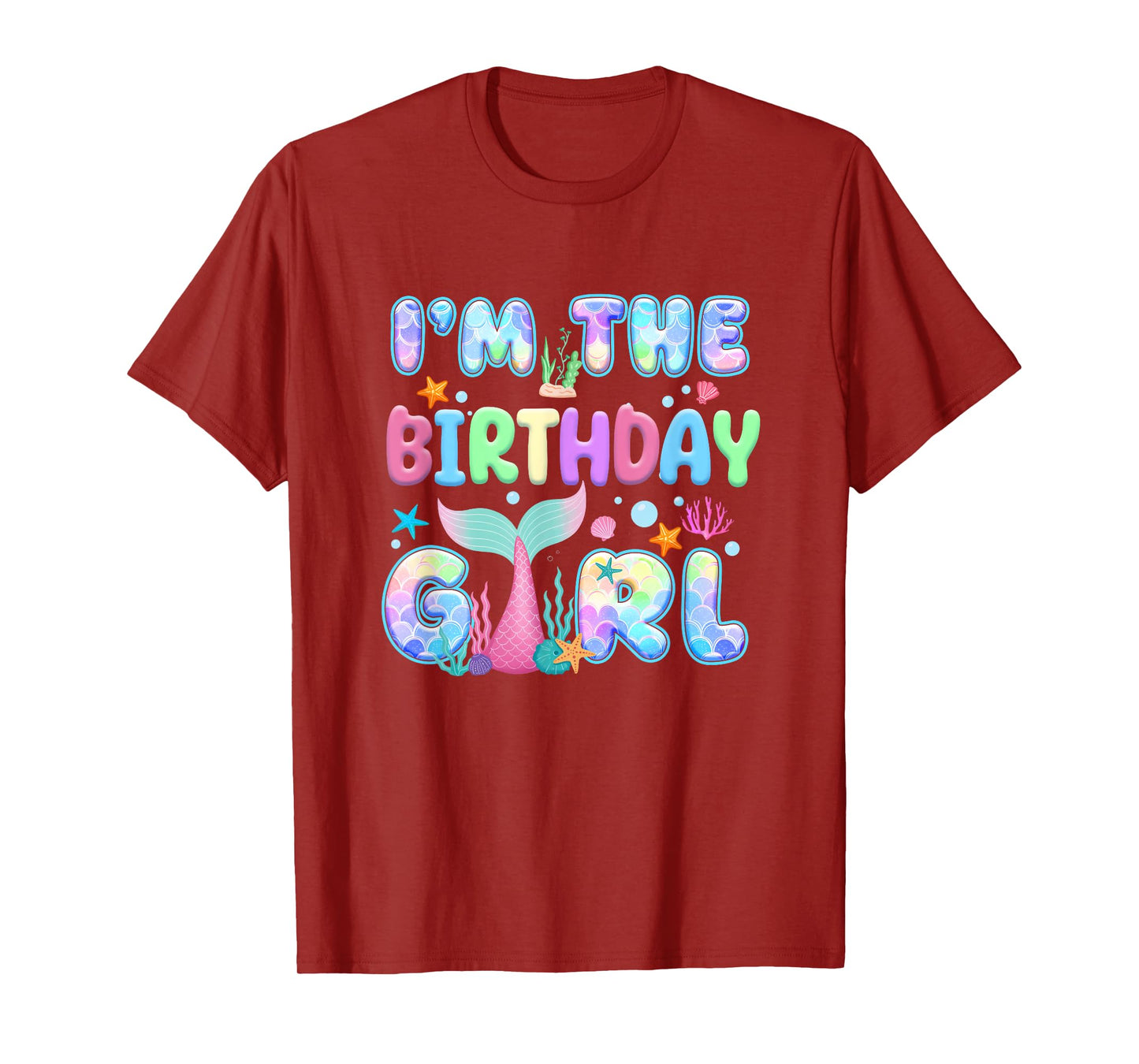 I'm The Birthday Mermaid Girl Family Matching Party T-Shirt