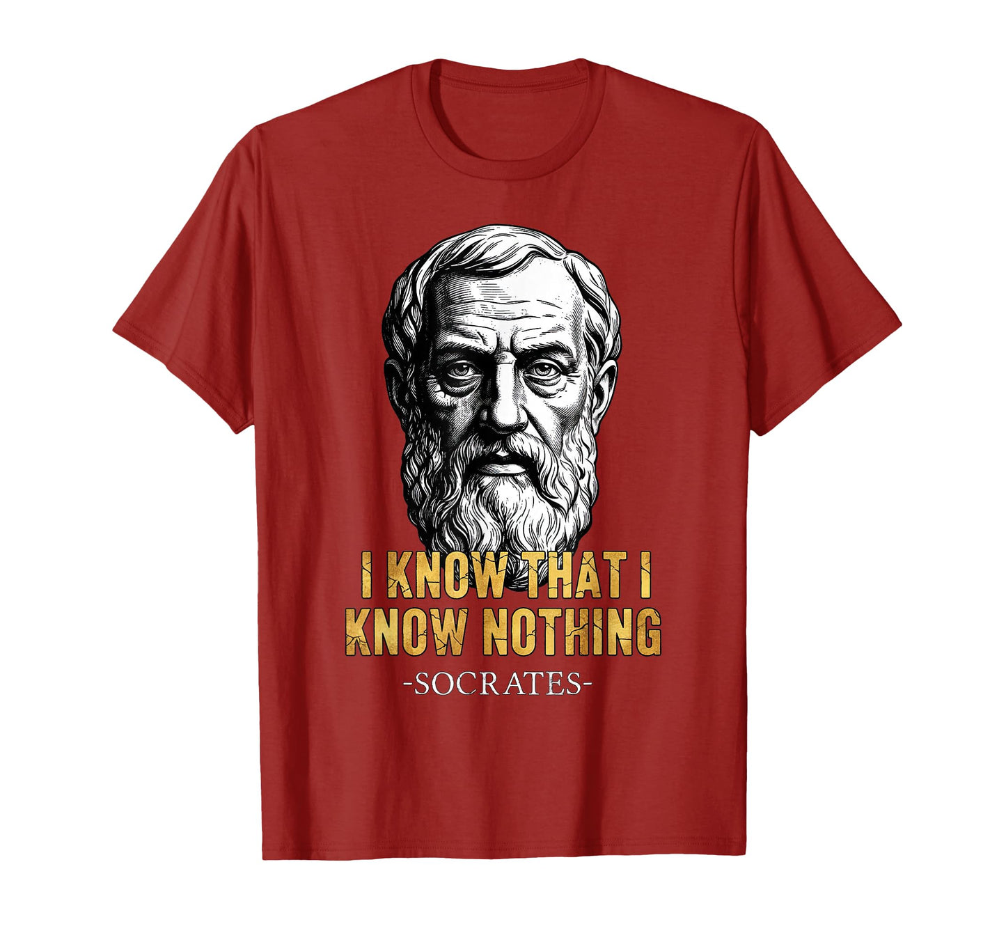 I Know That I Know Nothing Socrates Quote Philosophy T-Shirt