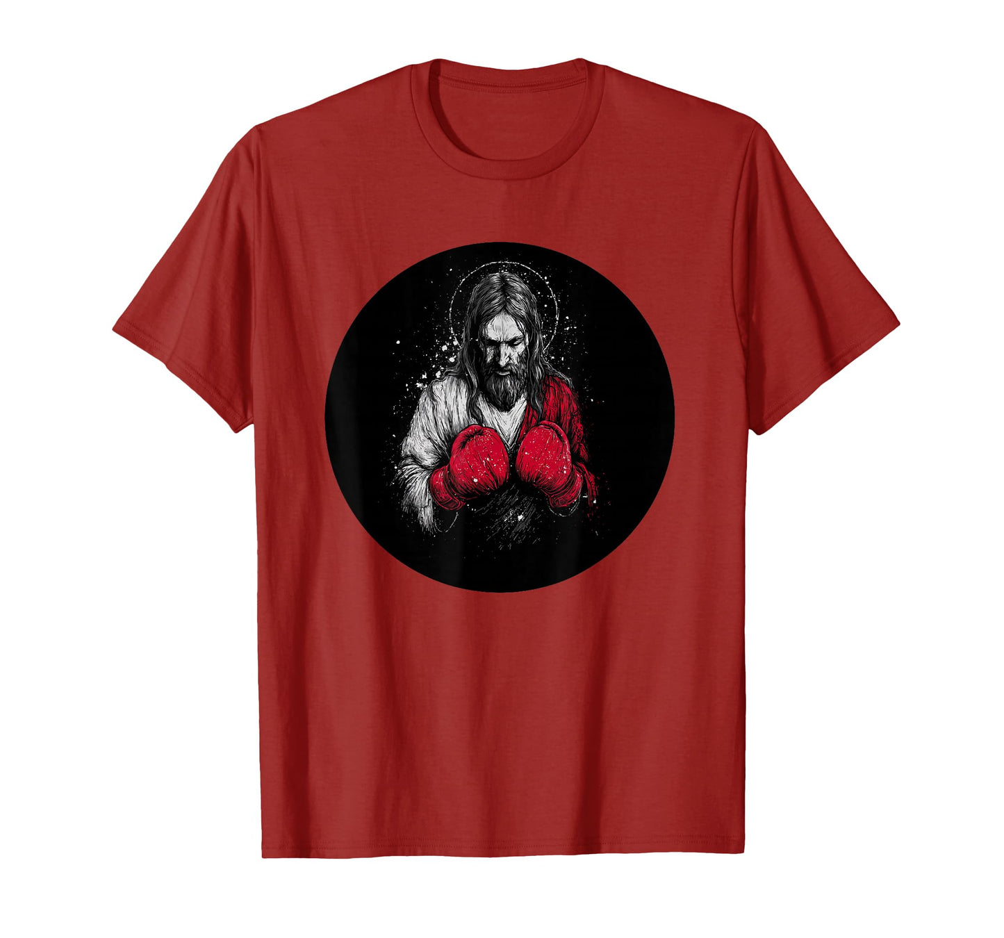 Jesus Christ in Punching Gloves for Sports Fans T-Shirt