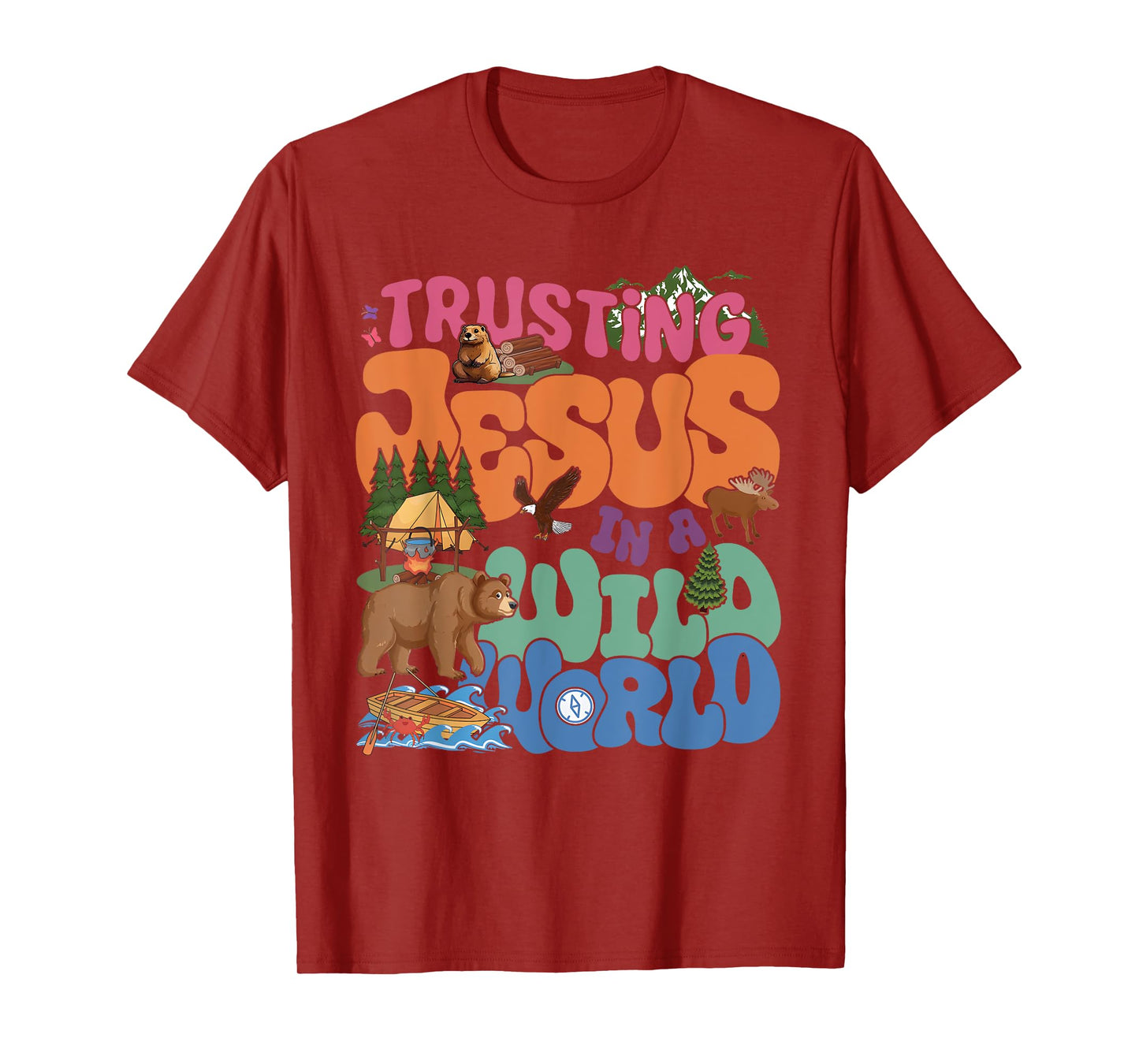 Trusting Jesus In A Wild World Summer Bear VBS 2025 T-Shirt