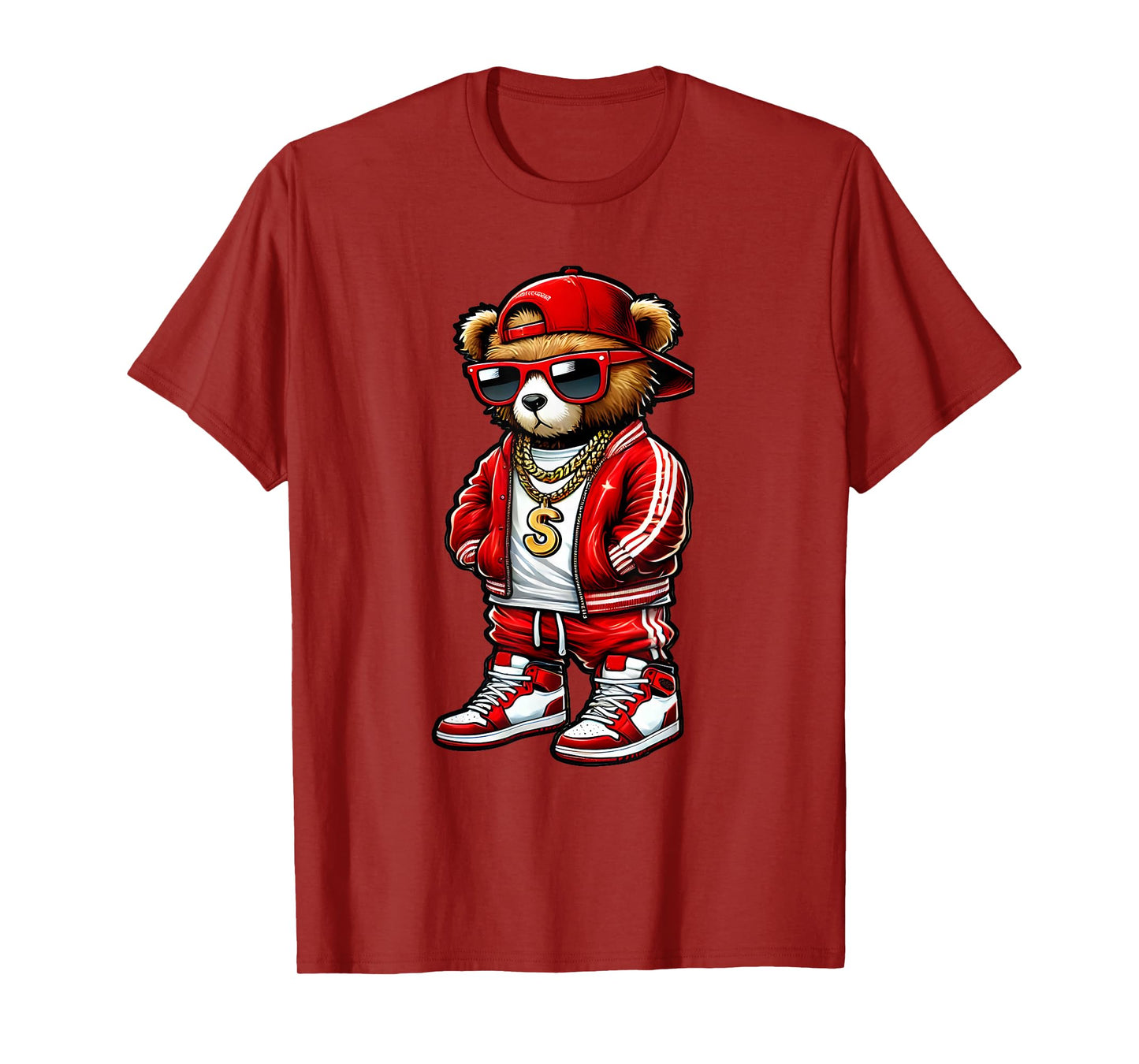 Funny Hip Hop Teddy Bear 90s Graffiti Art Rap Lover Gangsta T-Shirt