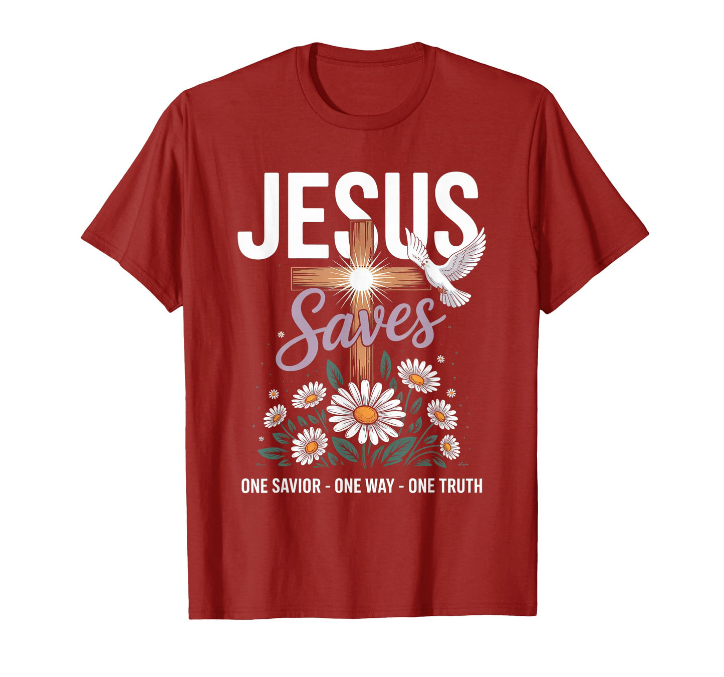 Jesus Savior Cross Dove Christian Streetwear T-Shirt