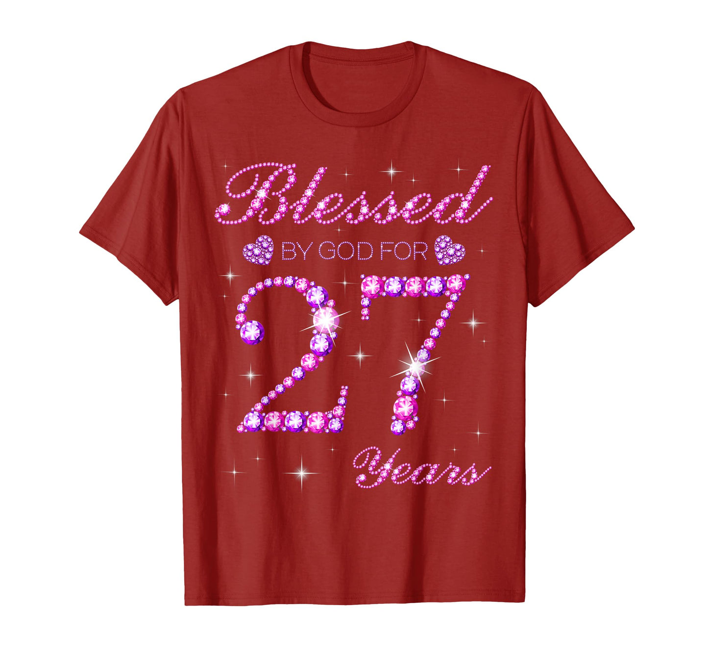Blessed by God for 27 Years Old 27th Birthday Party T-Shirt