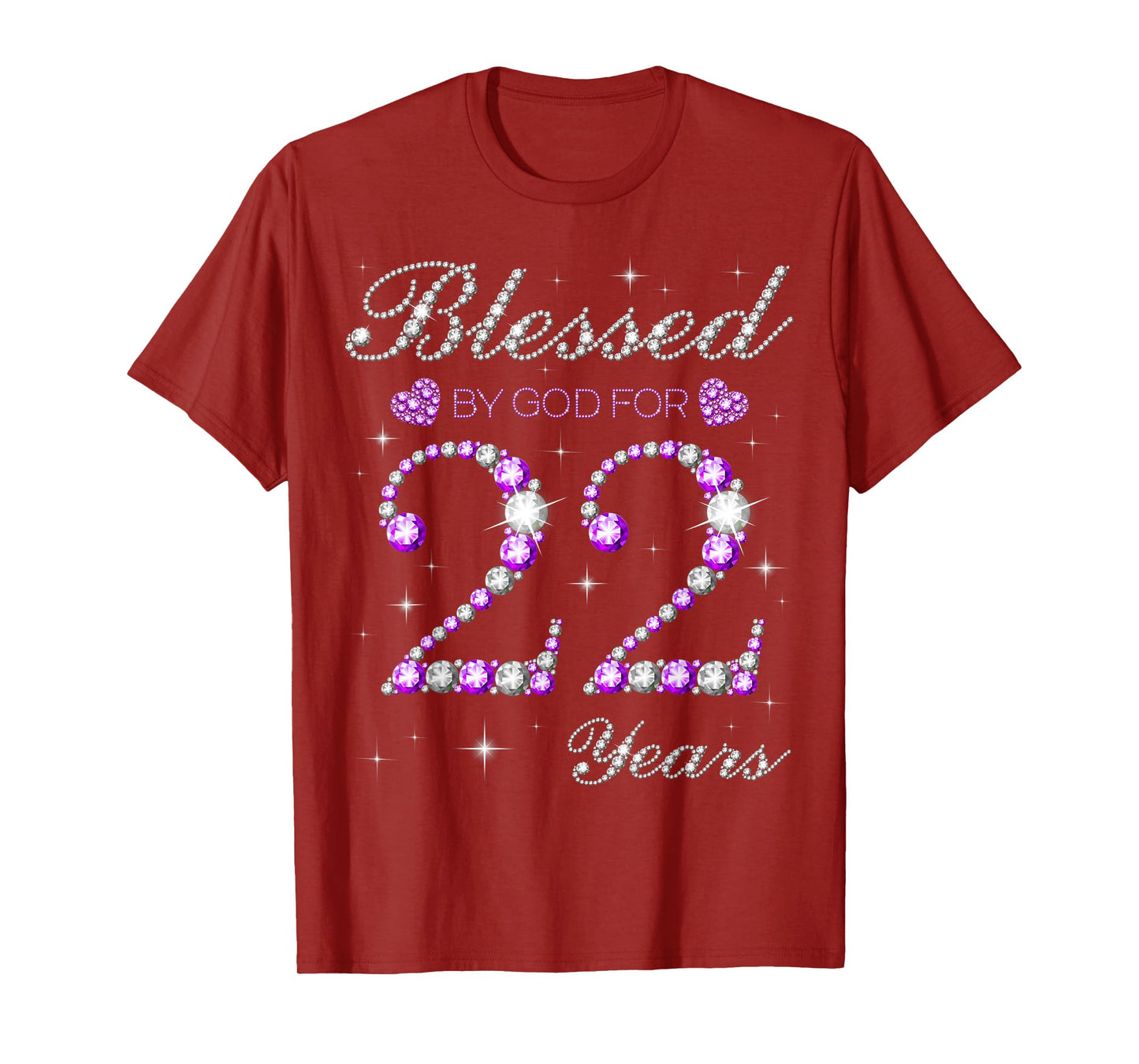 Blessed By God For 22 Years Old 22nd Birthday Party B-day T-Shirt