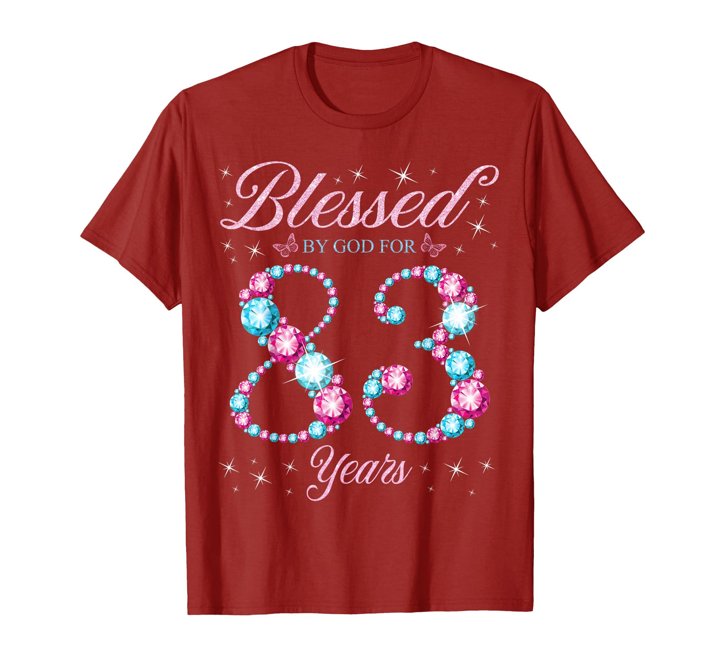 Blessed By God For 83 Years Old 83rd Birthday Woman Queen T-Shirt