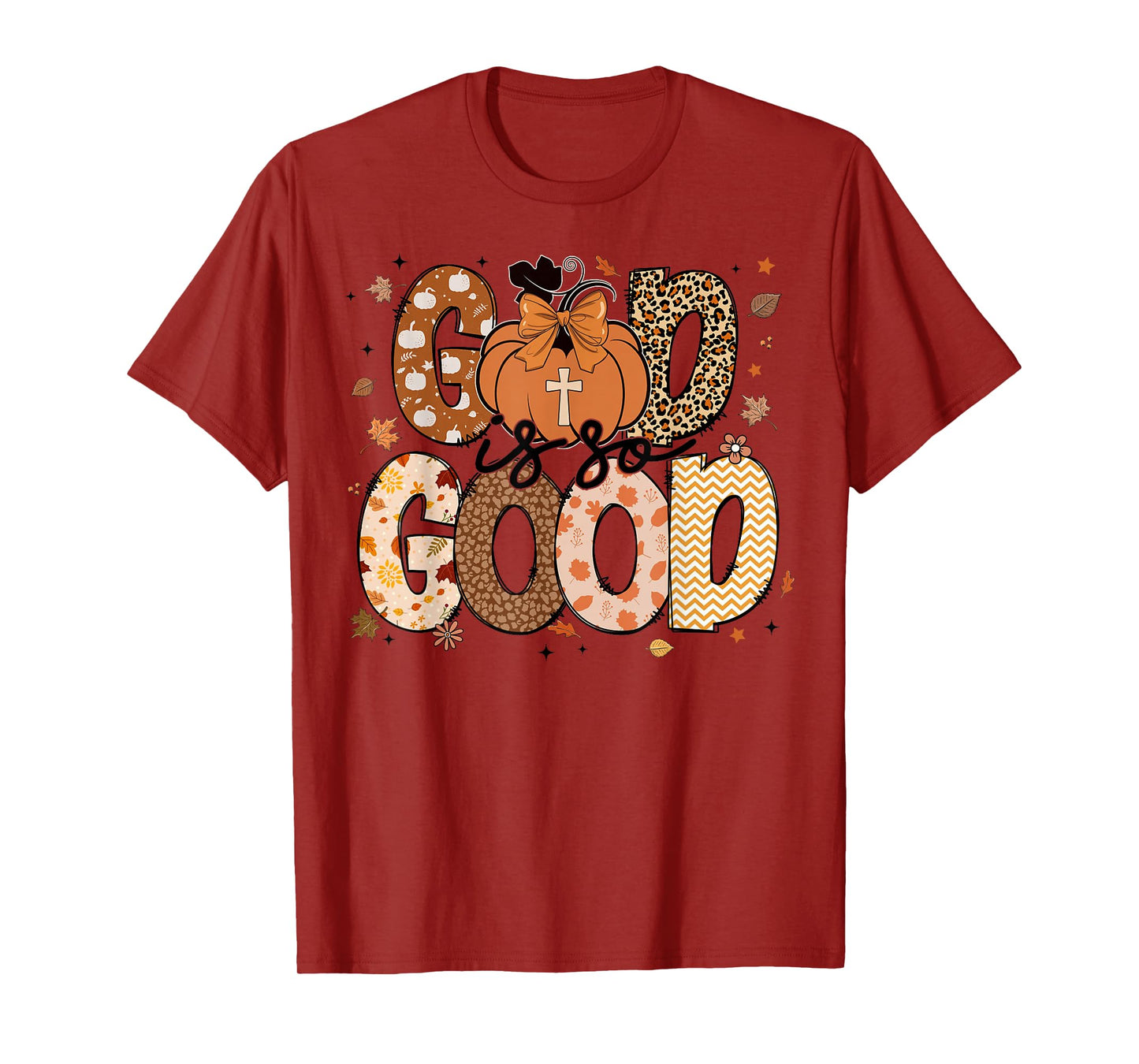 Autumn Pumpkin Christian Thanksgiving Faith God is So Good T-Shirt