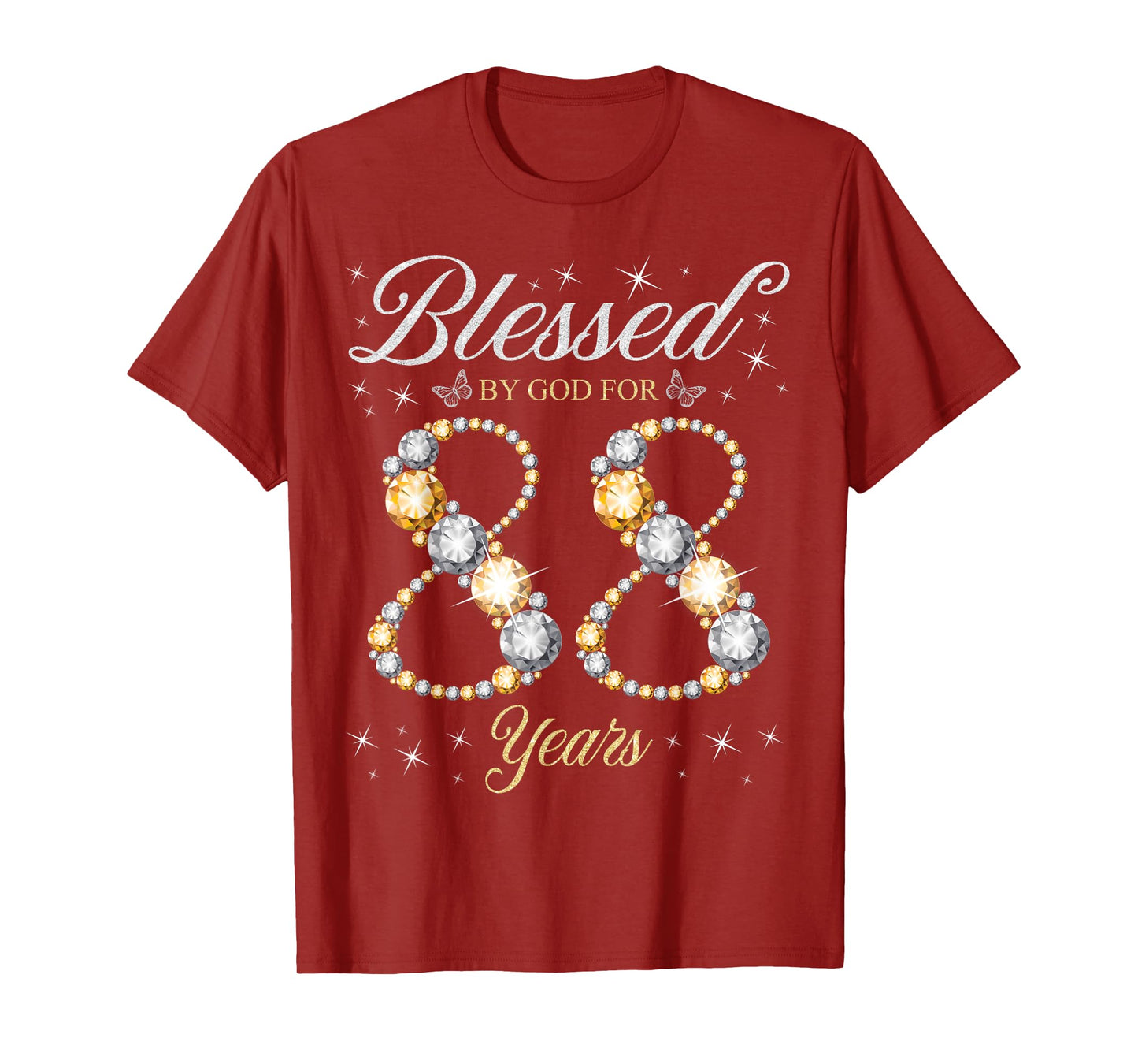 Blessed By God For 88 Years Old 88th Birthday Party T-Shirt