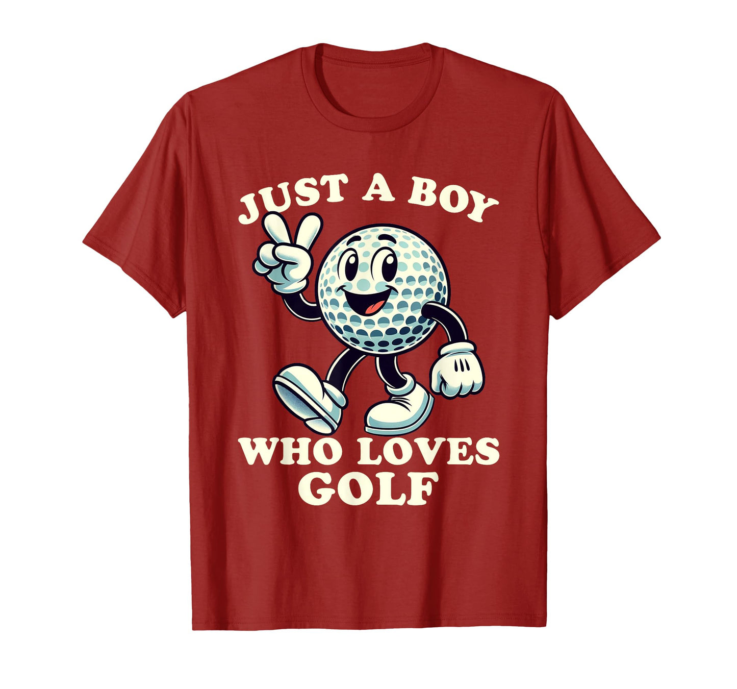 Just a Boy Who Loves Golf Funny Golf Designs Boys T-Shirt