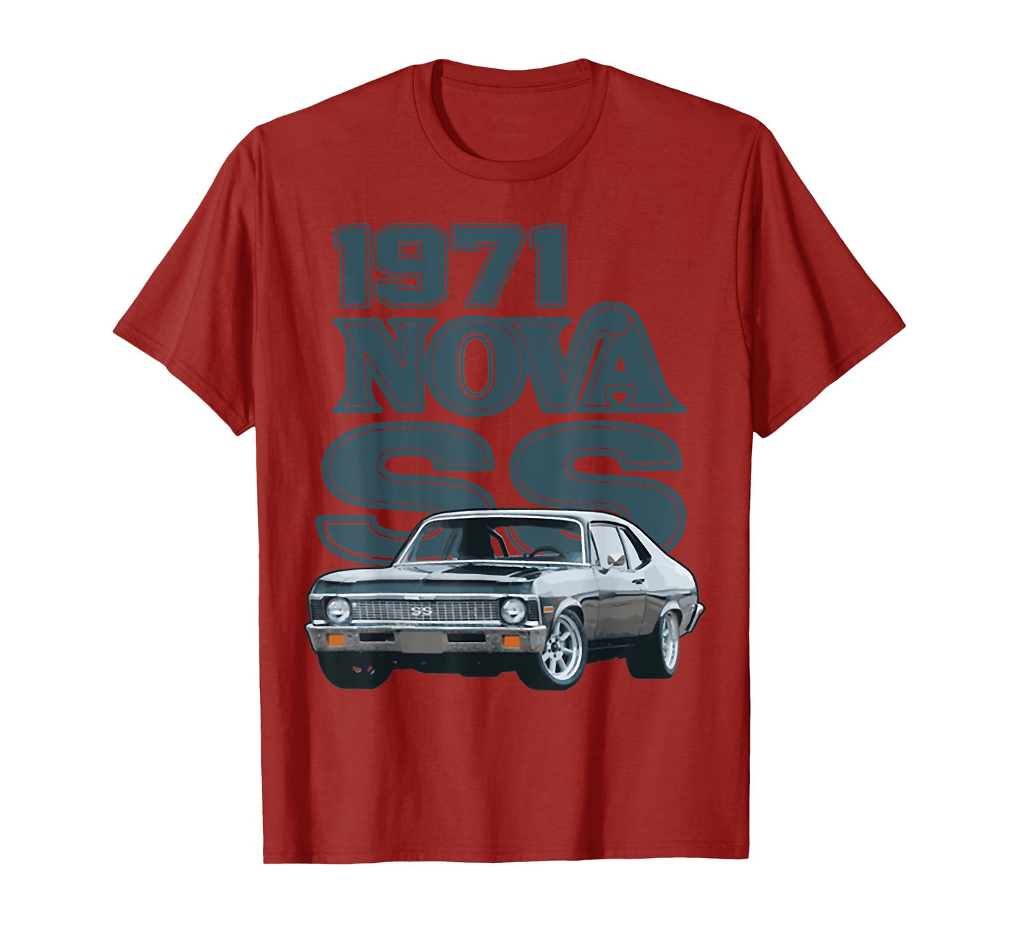 1971 71 Chevys Nova 2 Classic Car Old School Muscle Car T-Shirt