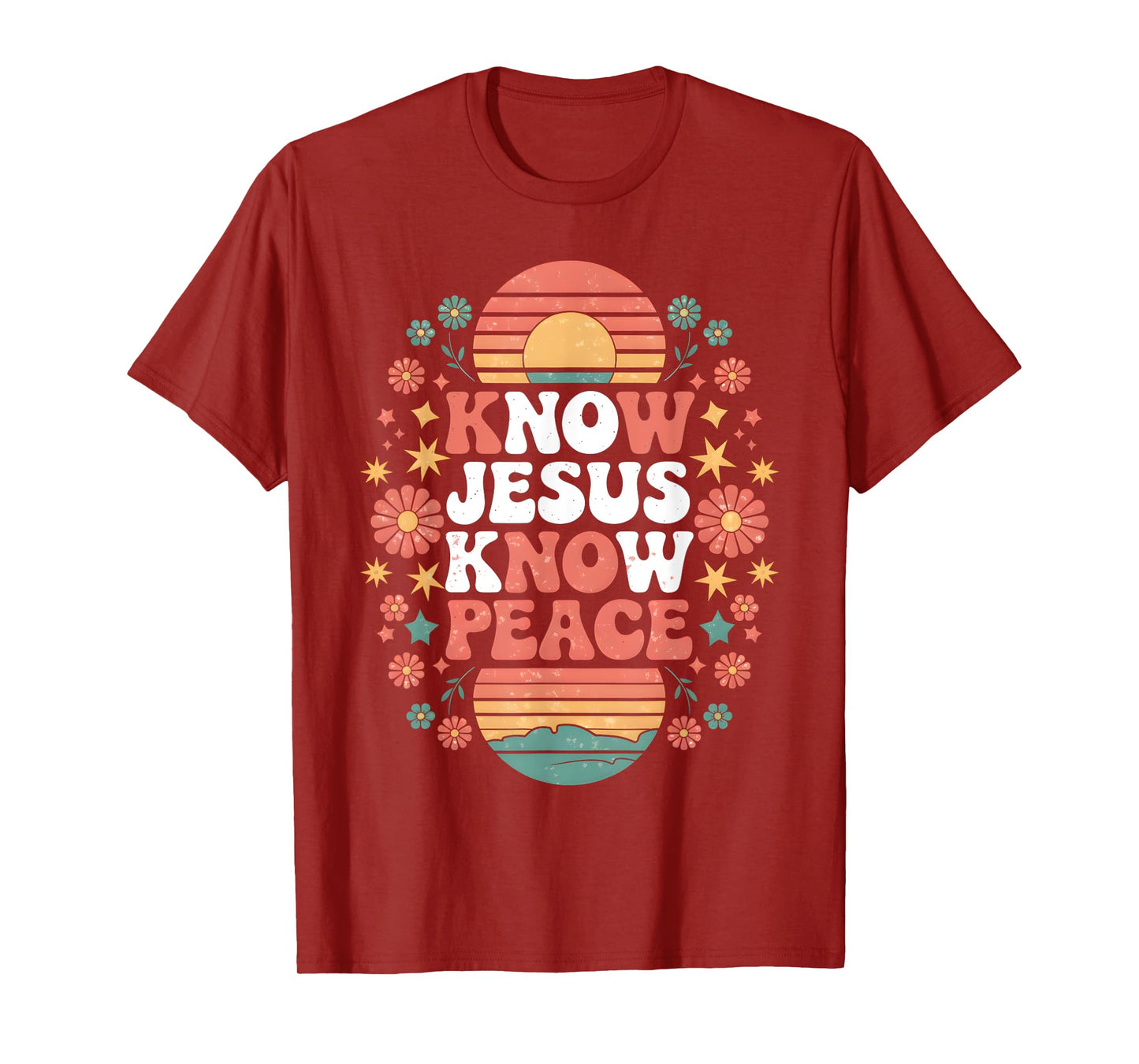 Know Jesus Know Peace Christian God Faith Men Women Kids T-Shirt