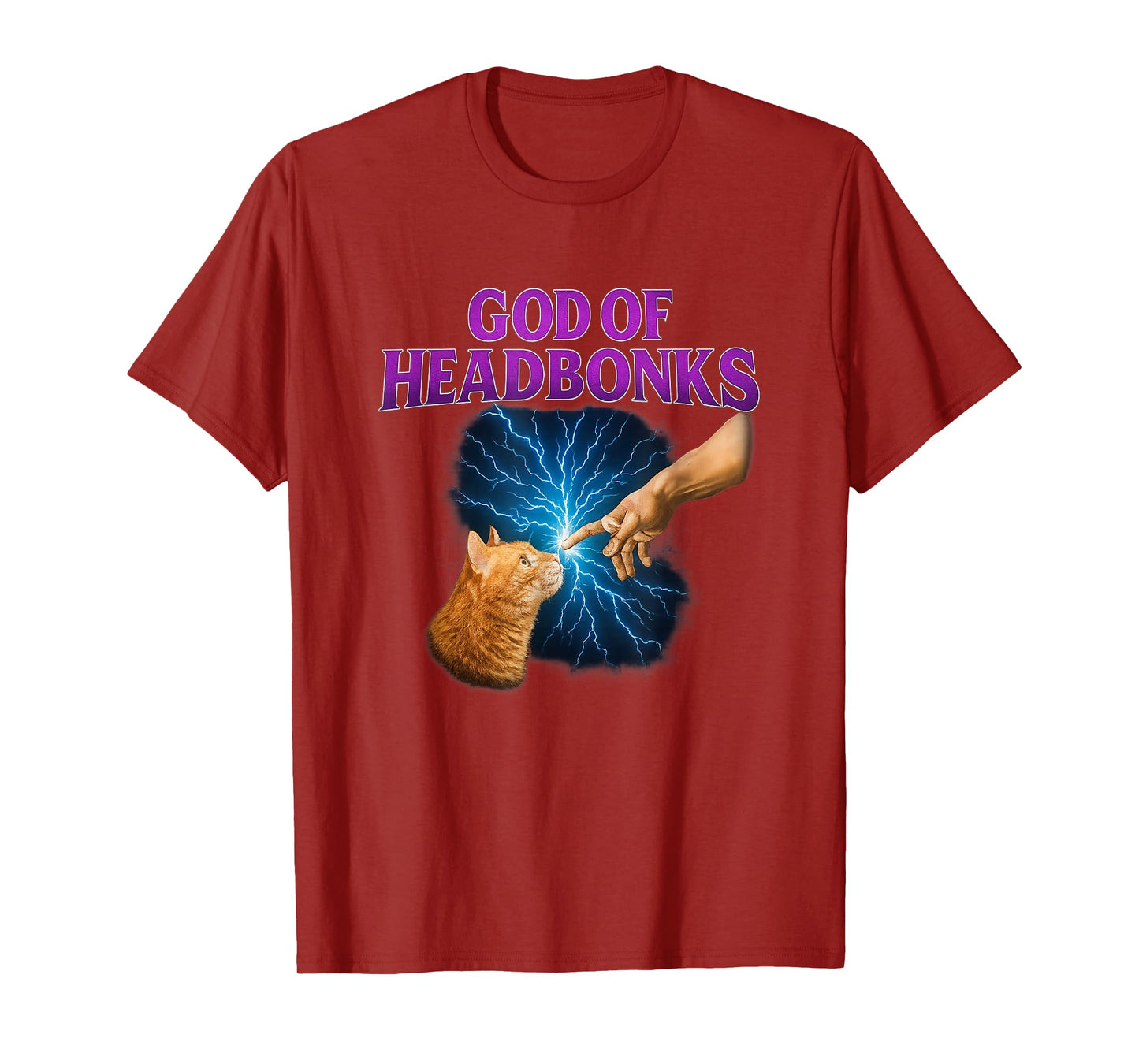 Funny Hand of God Cat T-Shirt
