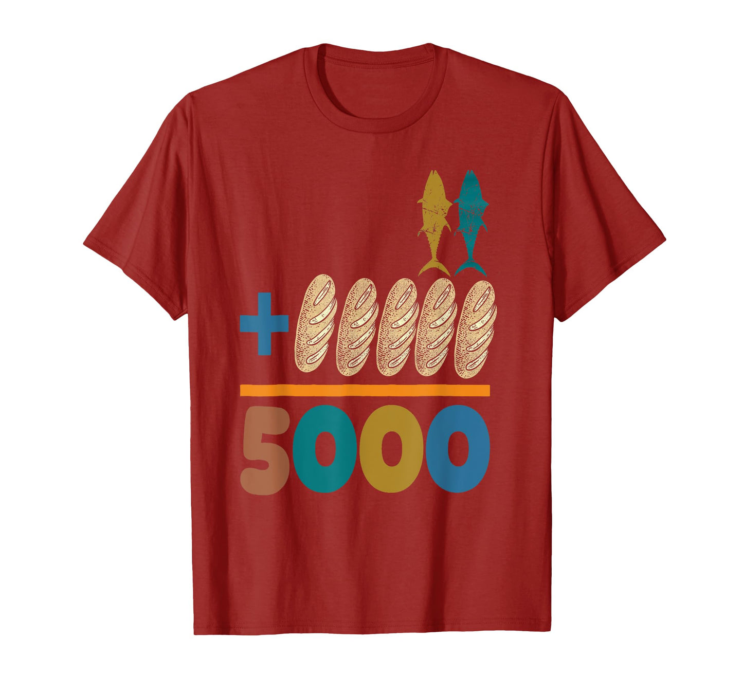Jesus 2 Fishes 5 Breads 5000 Chosen Against The Current T-Shirt