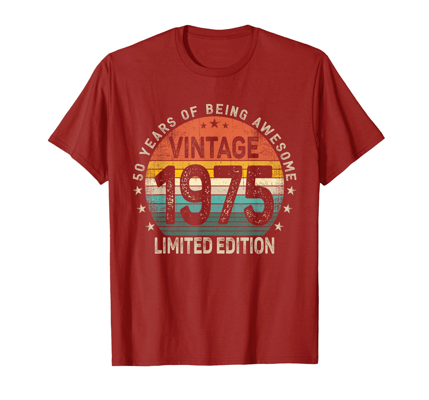 50 Years Old 1975 Vintage 50th Birthday Men Women T-Shirt