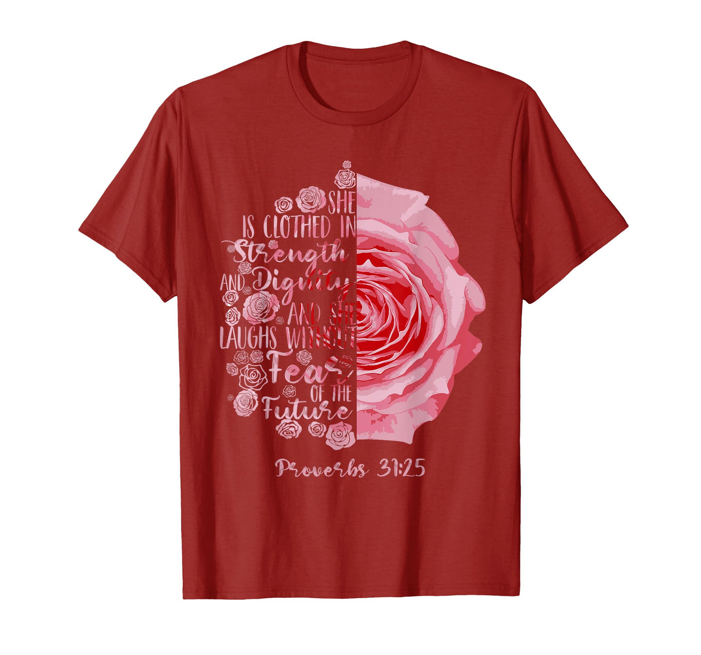 Cool She Is Clothed In Strength And Dignity Gift For Women T-Shirt