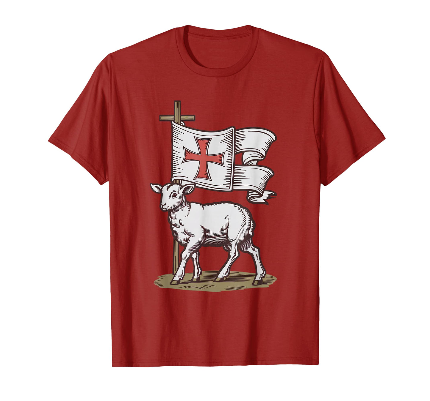 Lamb of God Christian Symbol of Faith Victory Agnus Dei T-Shirt