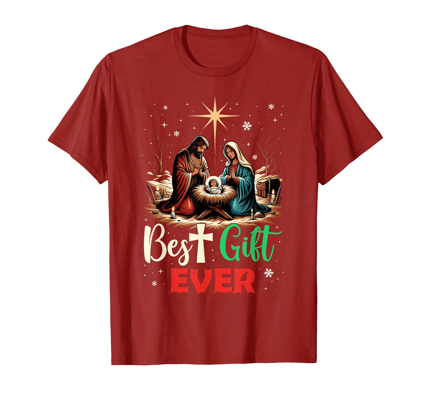 Best Ever Christmas Cool Jesus Nativity Scene Christian T-Shirt