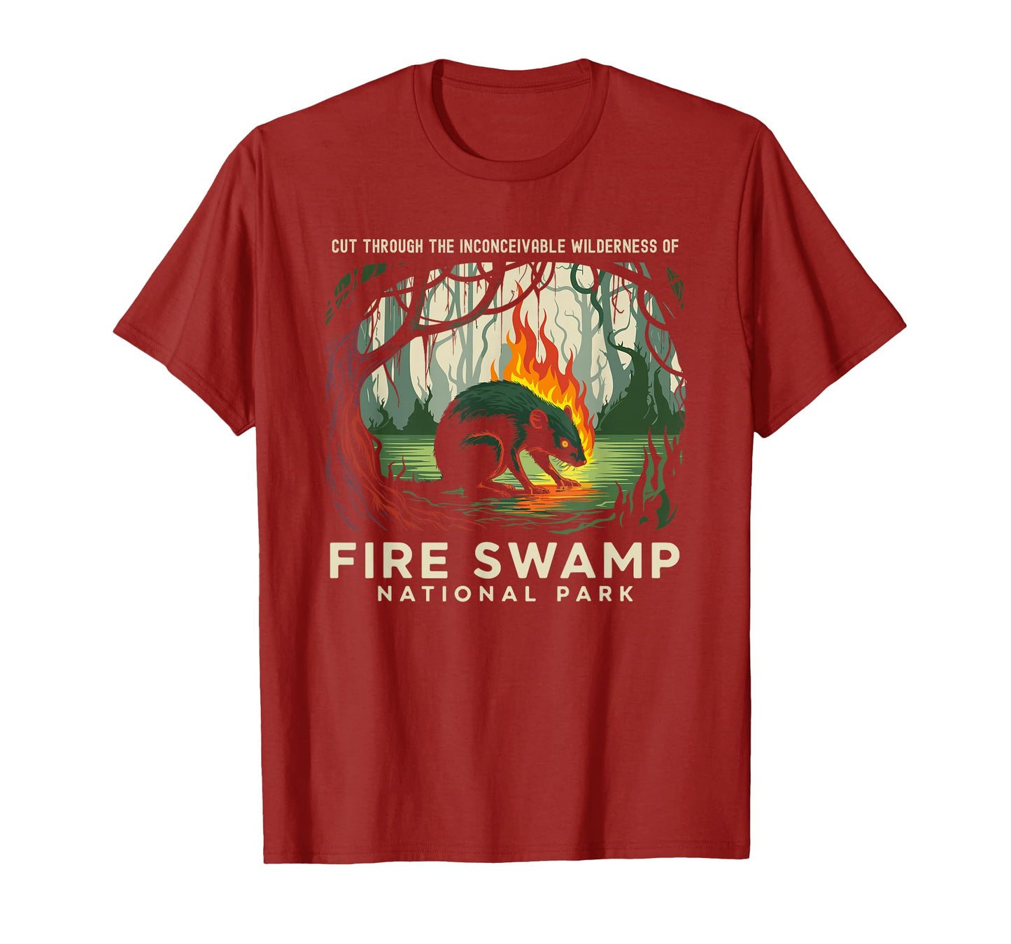 Fire Swamp National Park Camping Hiking Mountain T-Shirt