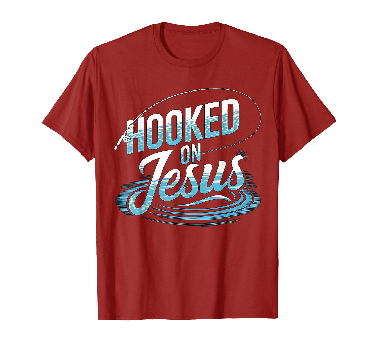 Hooked on Jesus Fishing Christian T-Shirt