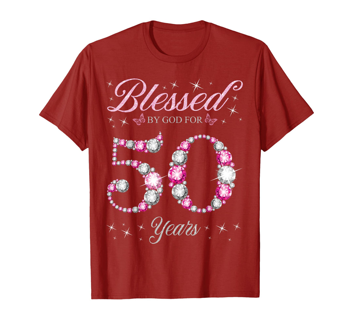 Blessed By God For 50 Years Old 50th Birthday Party T-Shirt
