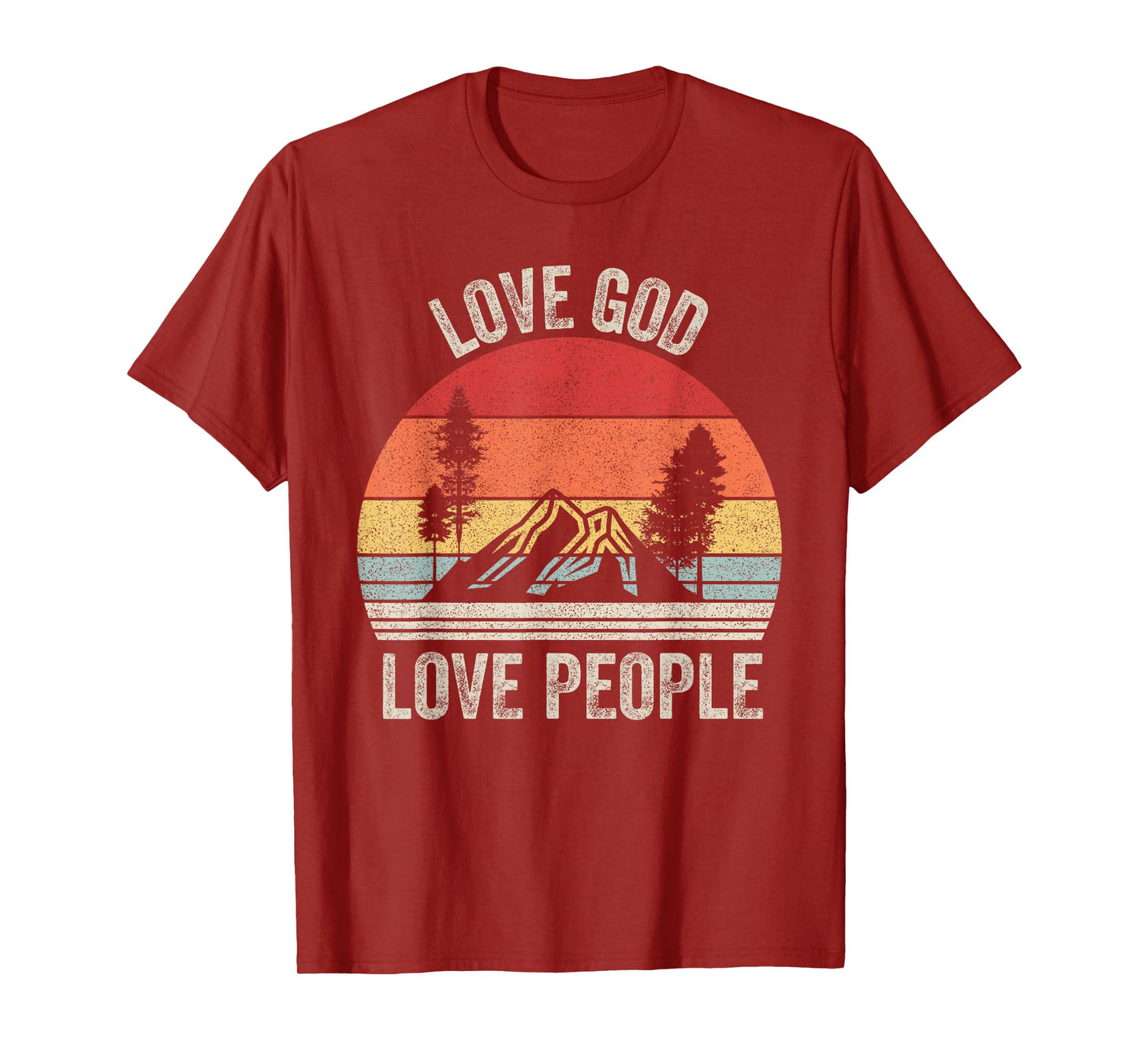 Vintage Retro Love God Love People Christian Bible T-Shirt