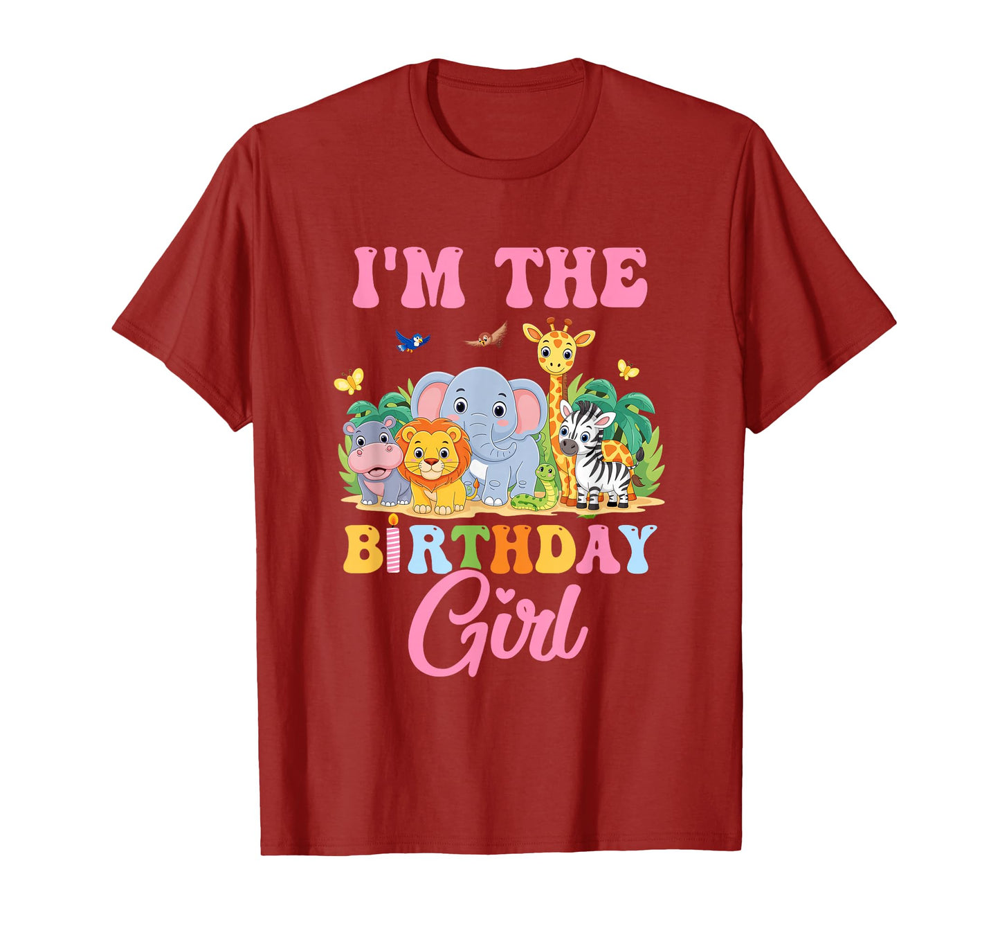 I'm The Birthday Girl Kids Safari Jungle Animal T-Shirt