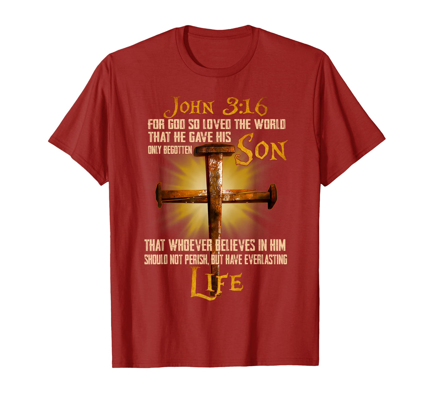 For God So Loved The World Christian John 3 16 Bible Verse T-Shirt