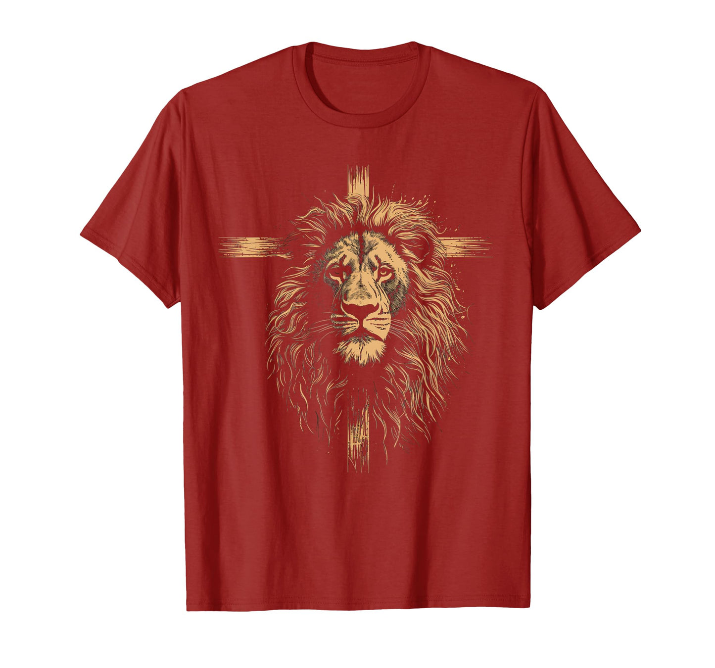 Christian Cross Lion Religious Faith Jesus Pastor T-Shirt