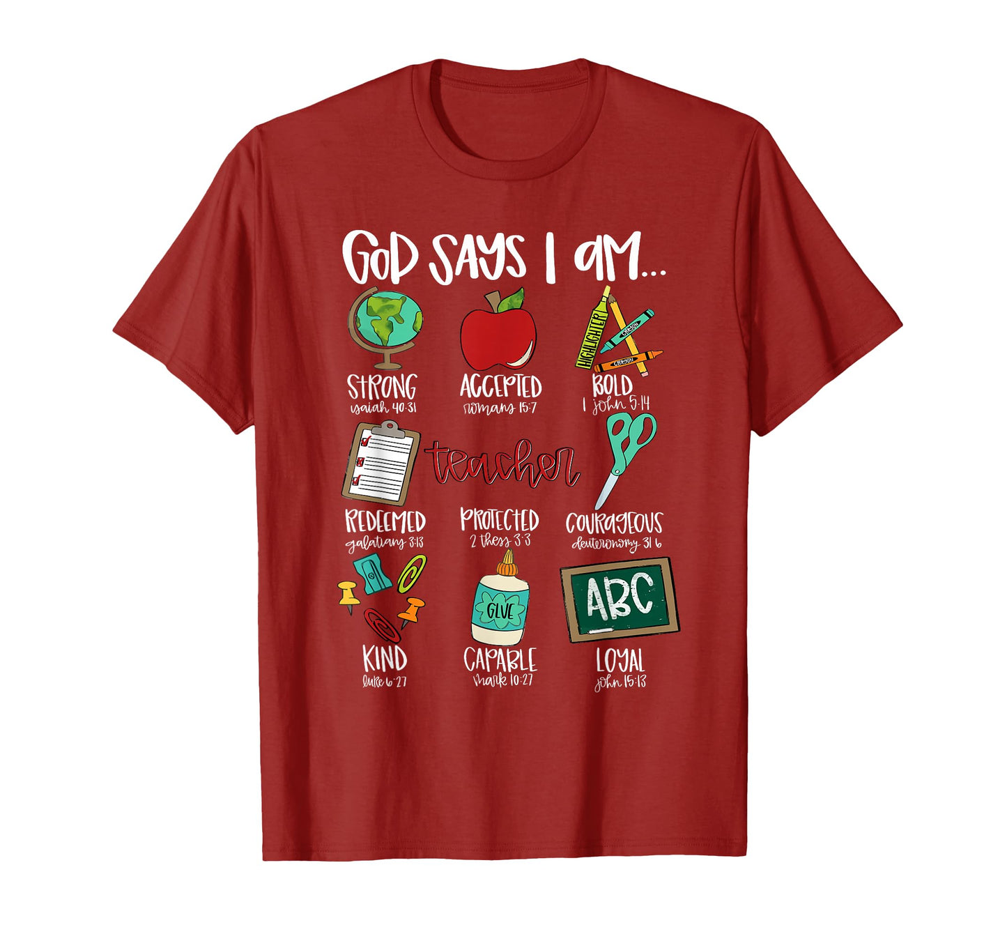 God Says I Am... Teacher First Day Of School Back To School T-Shirt