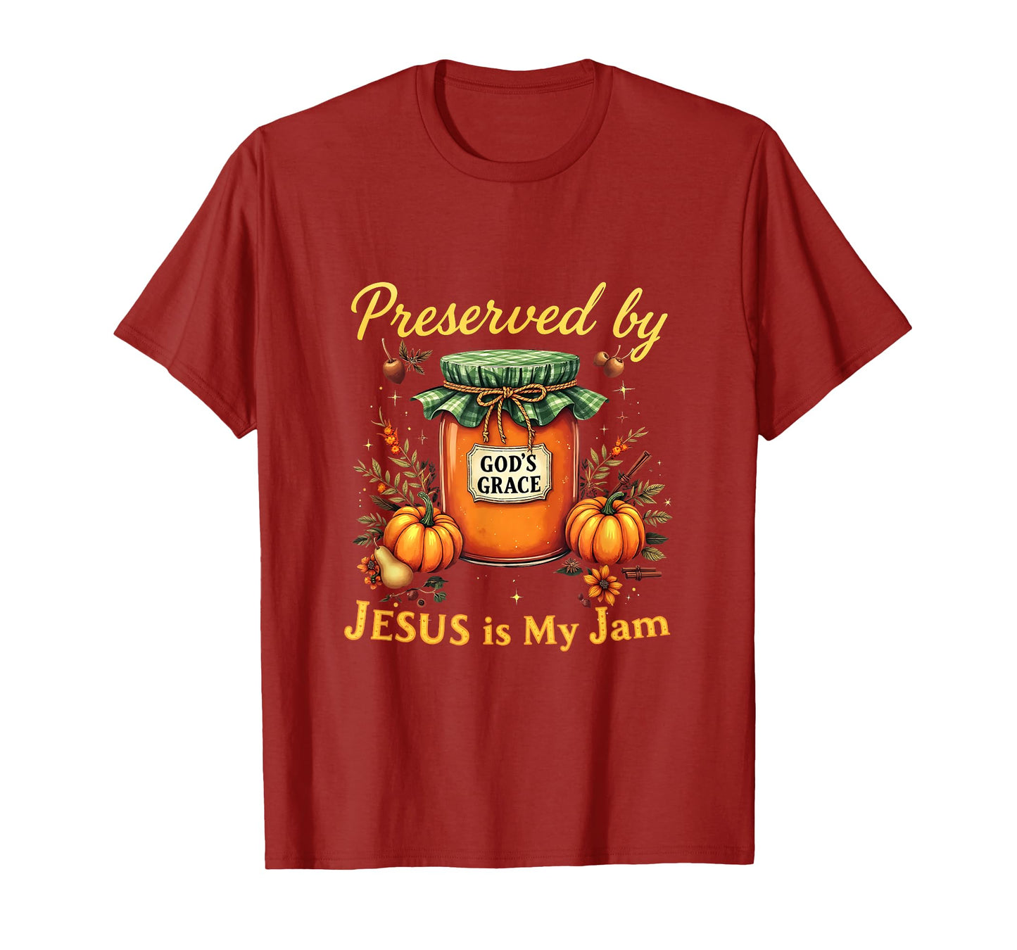 Preserved by God’s Grace Jesus Jam Strawberry Cute Bible T-Shirt