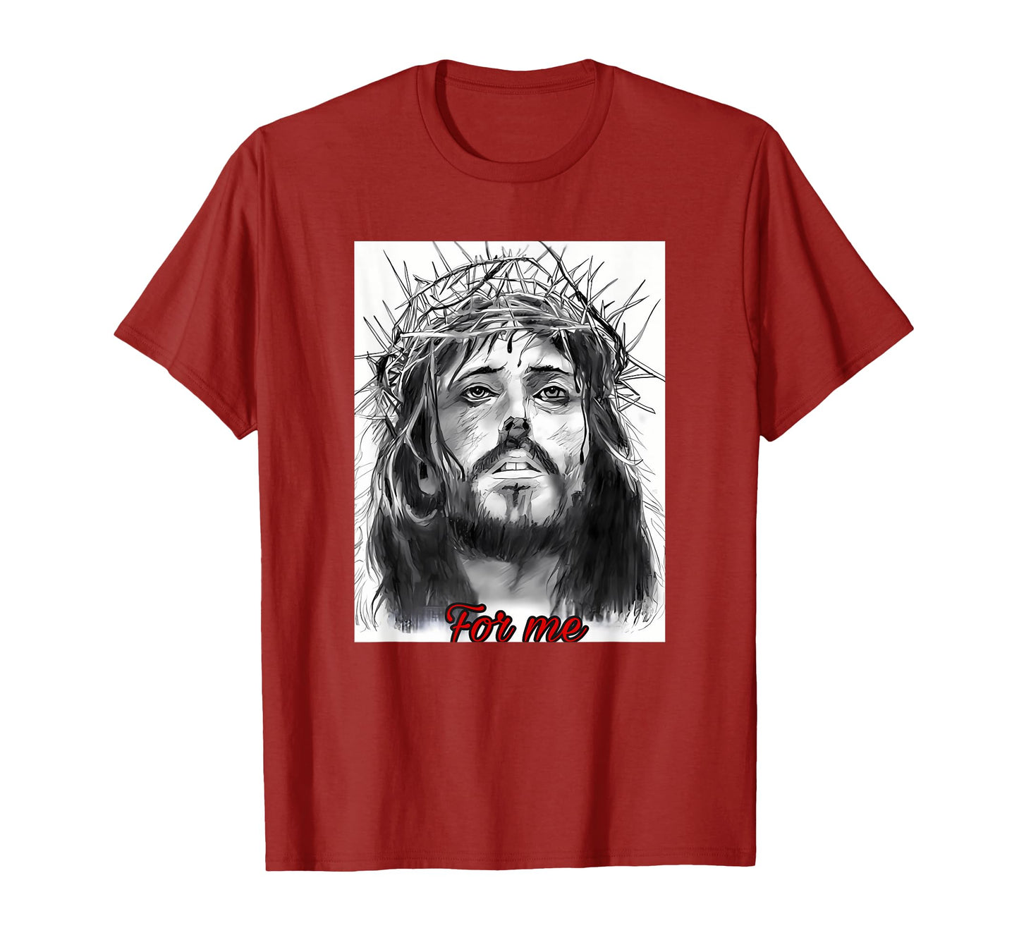 Vintage Face of Jesus with Crown for Me Christ Bible Classic T-Shirt